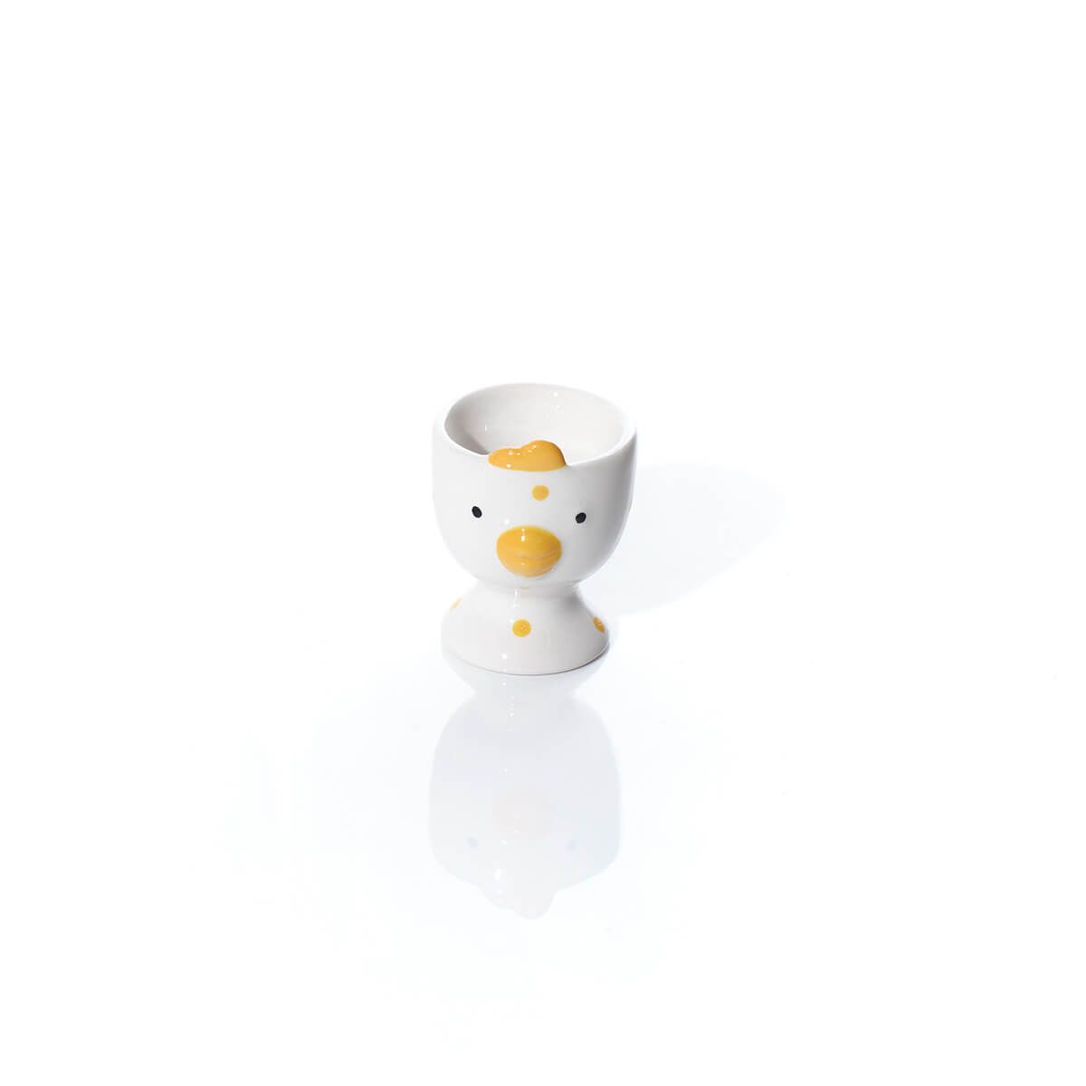 Bunny Hops Spotty Novelty Chicken Shape Ceramic Egg Cup - RUTHERFORD & Co