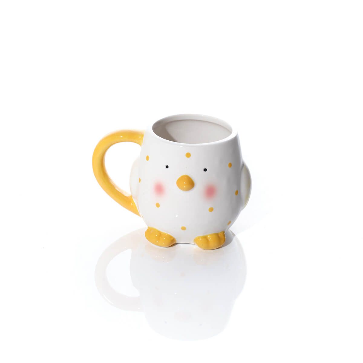 Bunny Hops Spotty Novelty Chicken Shape Ceramic Mug - RUTHERFORD & Co