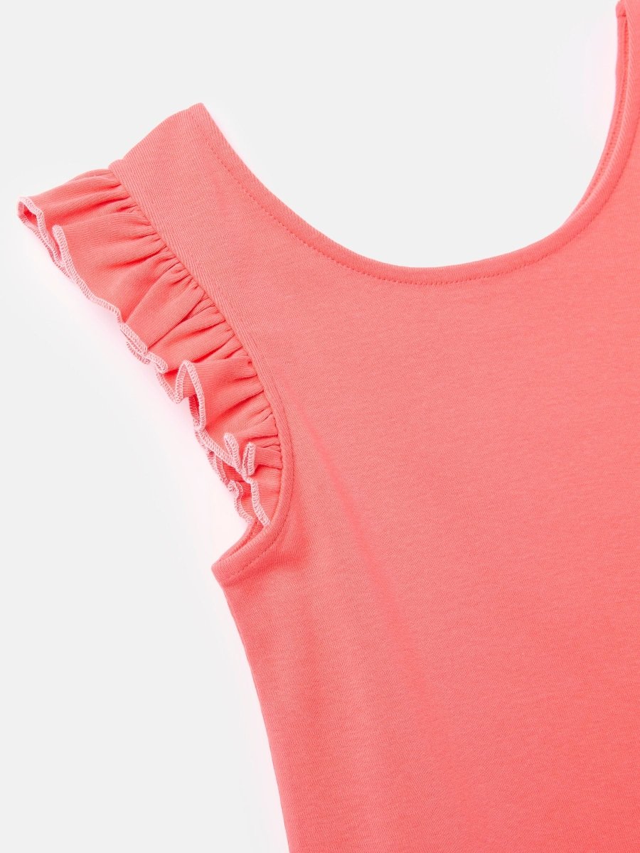 Butterfly Pink Frill Sleeve Jersey Vest - RUTHERFORD & Co