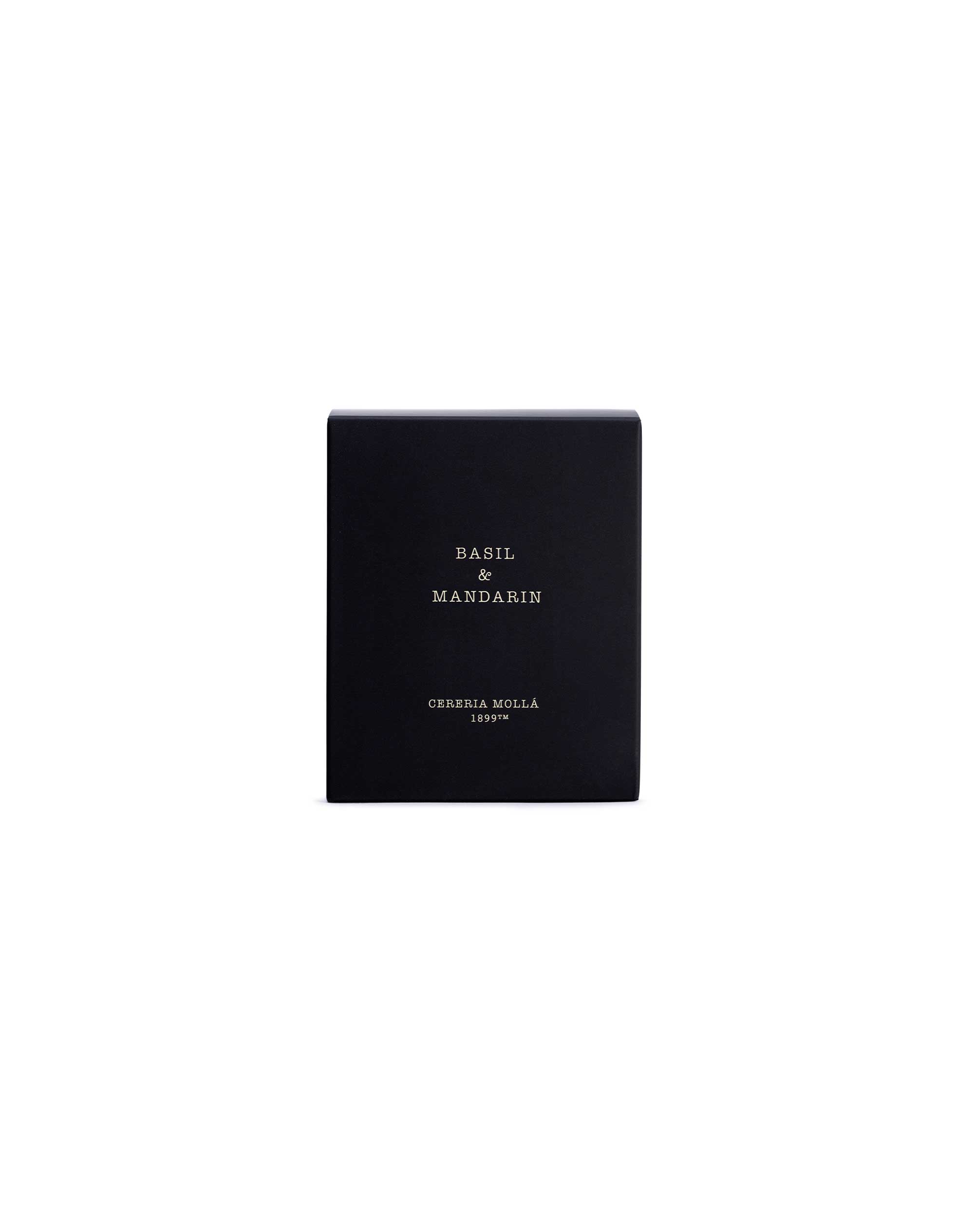 Premium Candle 230g - Basil & Mandarin - Black