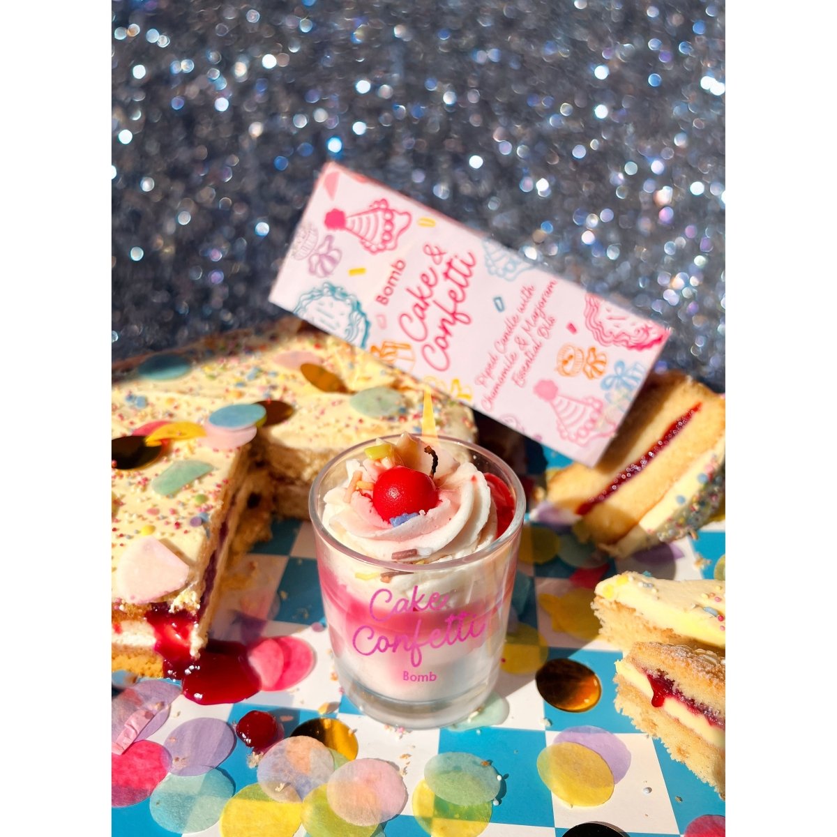 Cake and Confetti Piped Candle - RUTHERFORD & Co