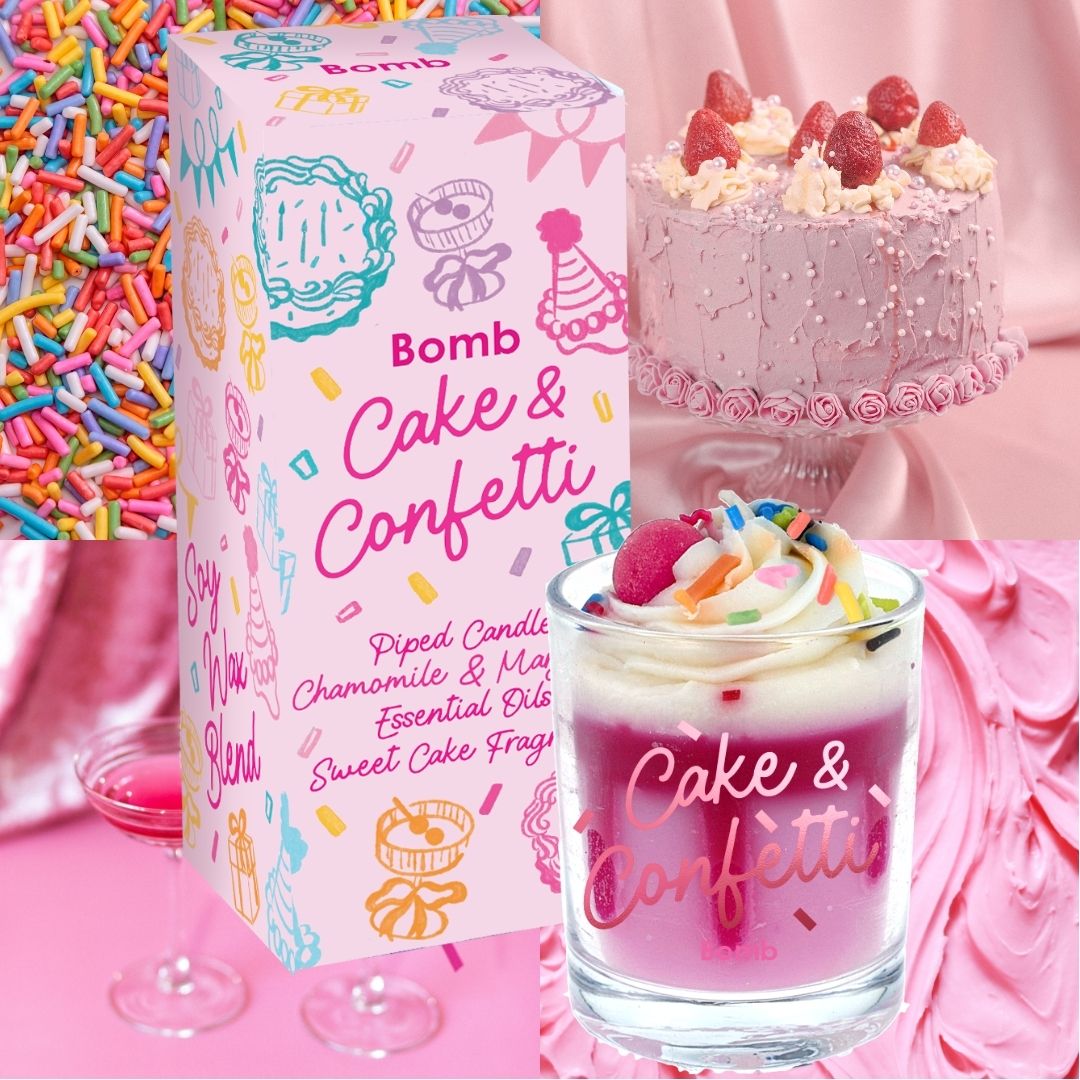 Cake and Confetti Piped Candle - RUTHERFORD & Co