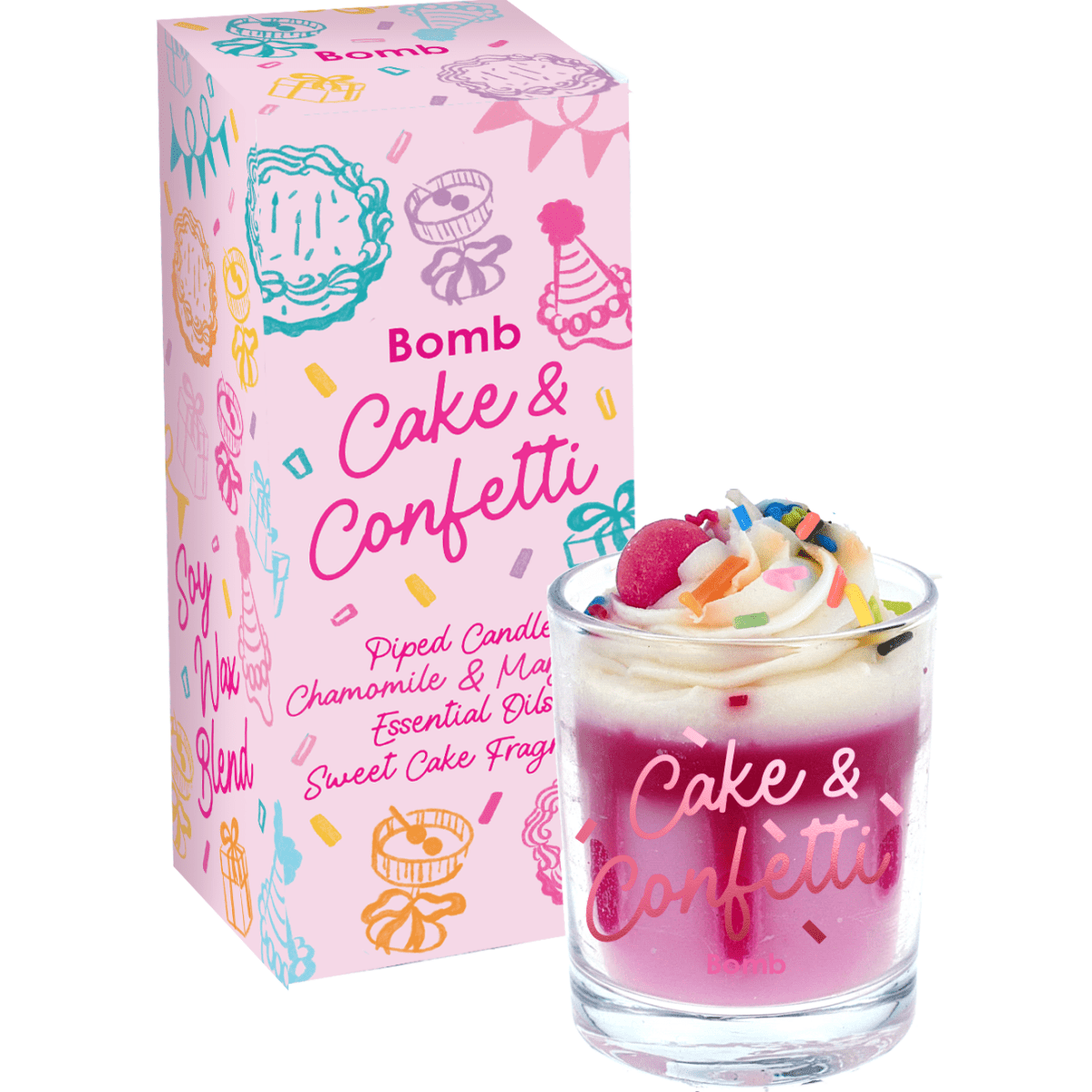 Cake and Confetti Piped Candle - RUTHERFORD & Co