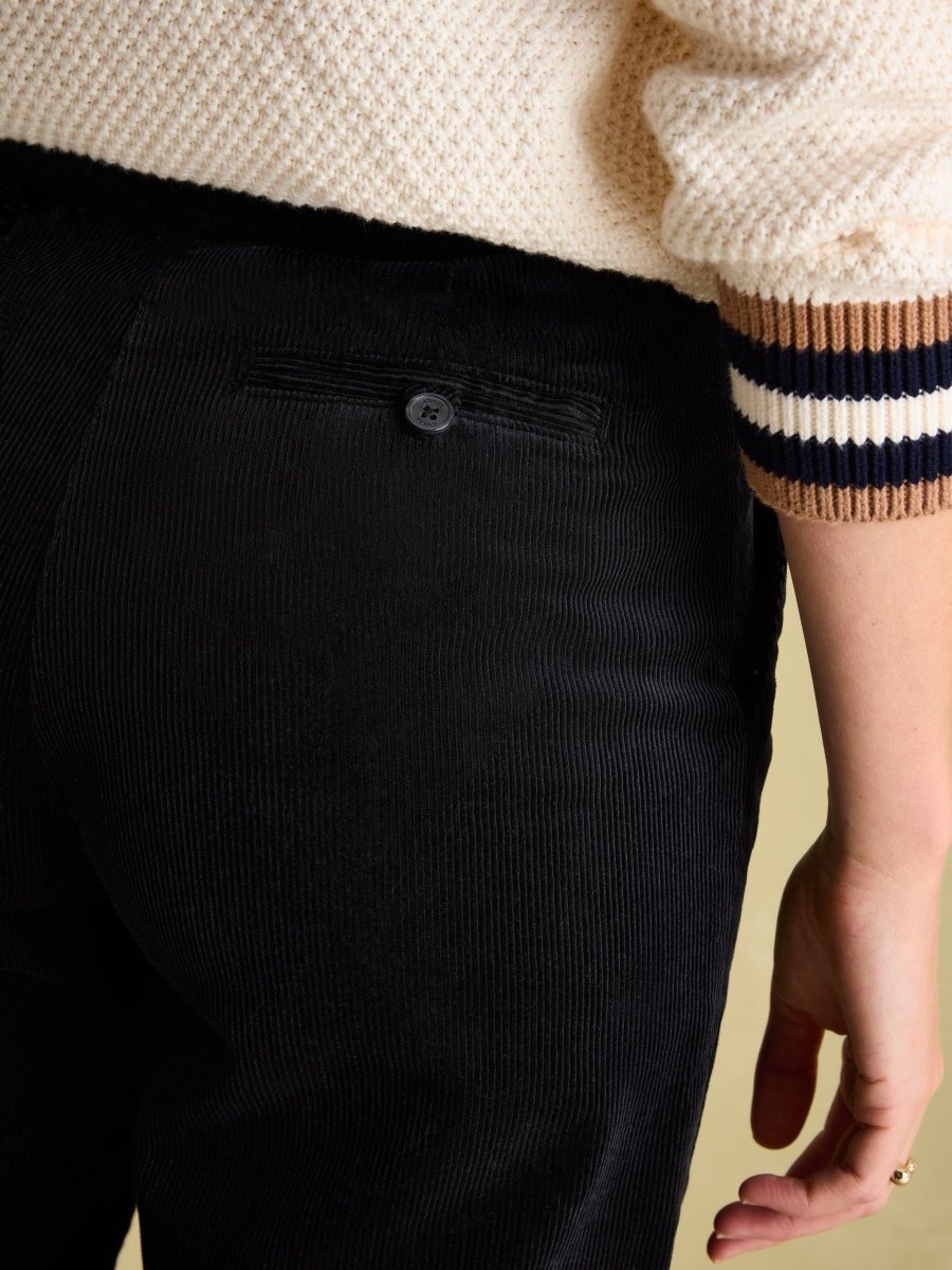 Calla Navy Corduroy Tapered Trousers - RUTHERFORD & Co