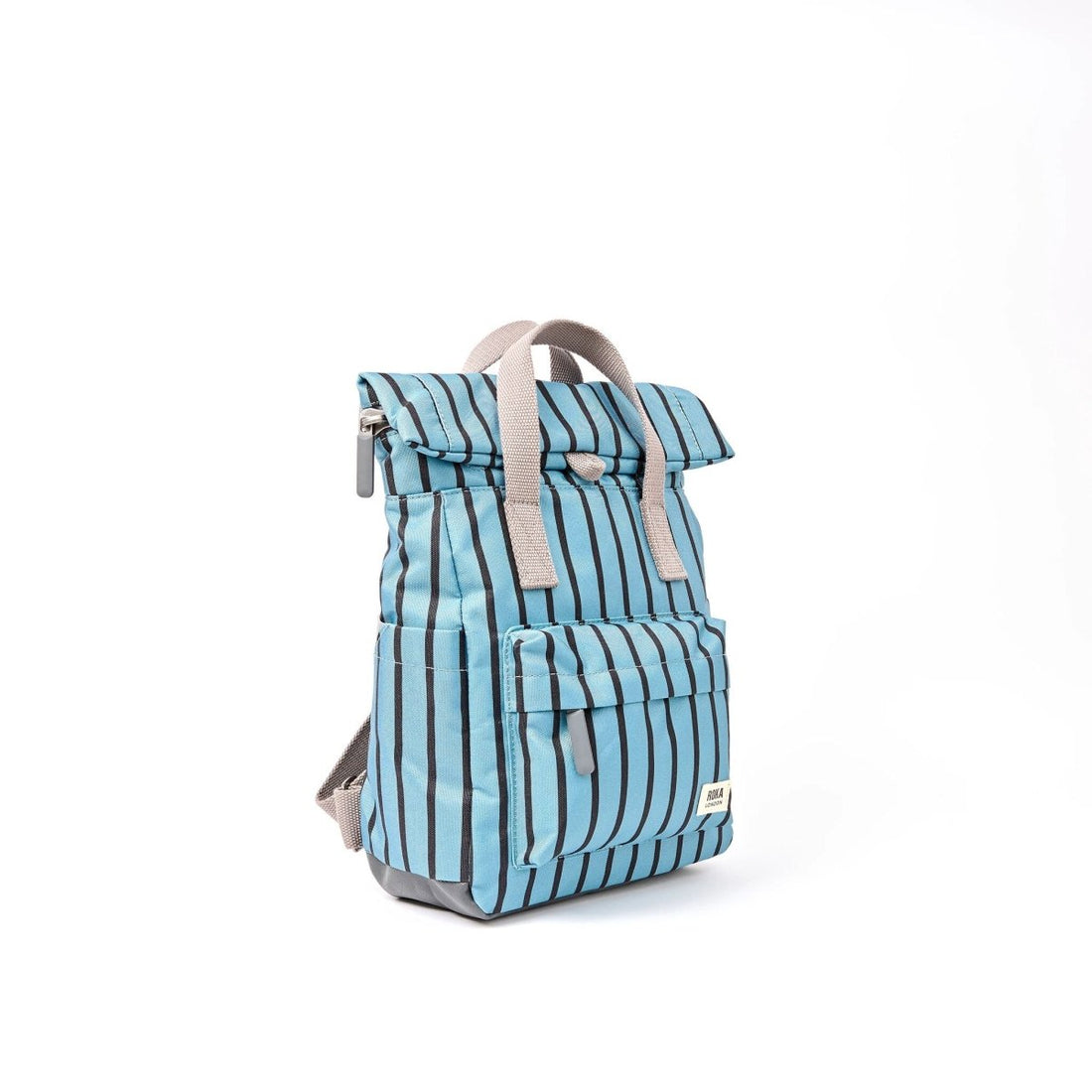 Canfield Roll Top Backpack in Blue Stripe - Medium - RUTHERFORD & Co