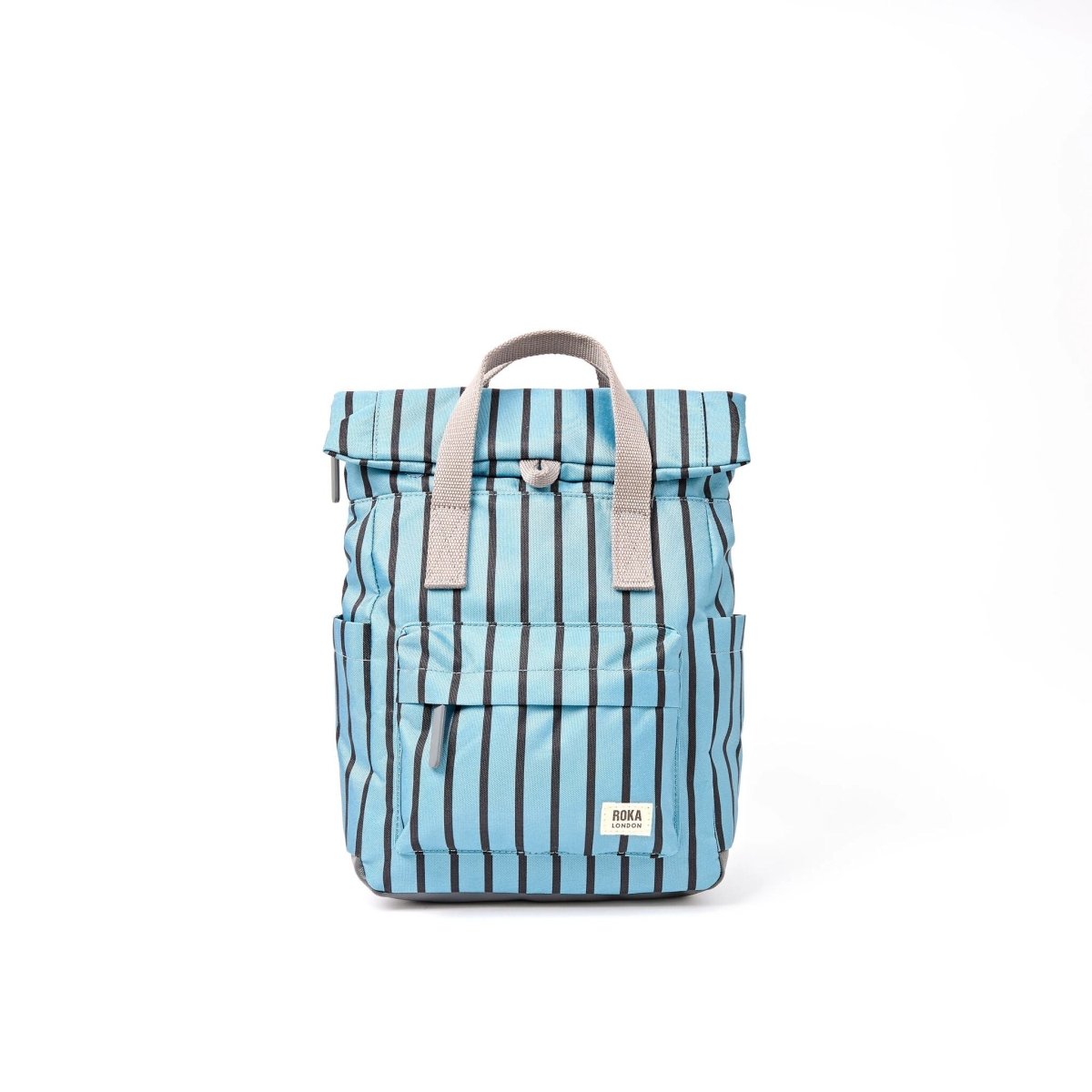Canfield Roll Top Backpack in Blue Stripe - Medium - RUTHERFORD & Co