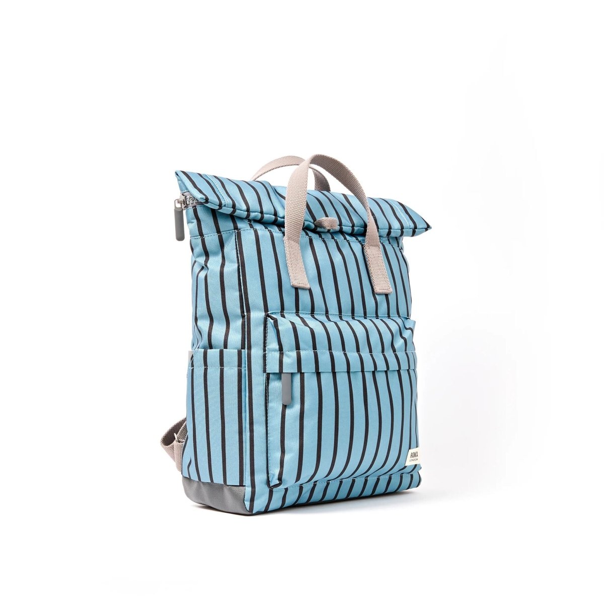 Canfield Roll Top Backpack in Blue Stripe - Small - RUTHERFORD & Co