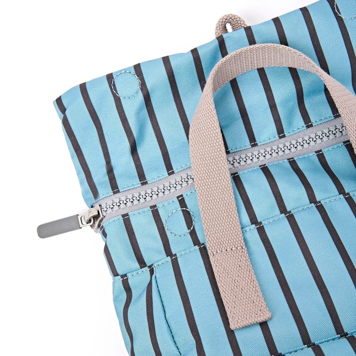 Canfield Roll Top Backpack in Blue Stripe - Small - RUTHERFORD & Co