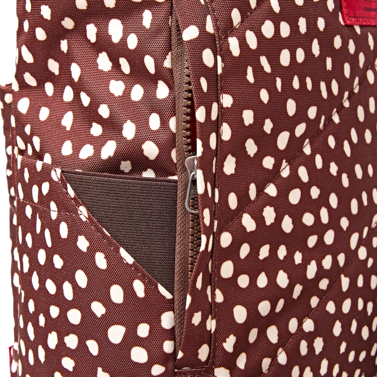 Canfield Roll Top Backpack in Brown Dot - Medium - RUTHERFORD & Co