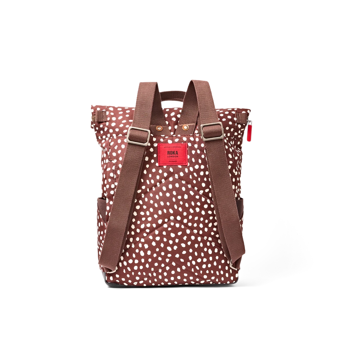 Canfield Roll Top Backpack in Brown Dot - Medium - RUTHERFORD & Co