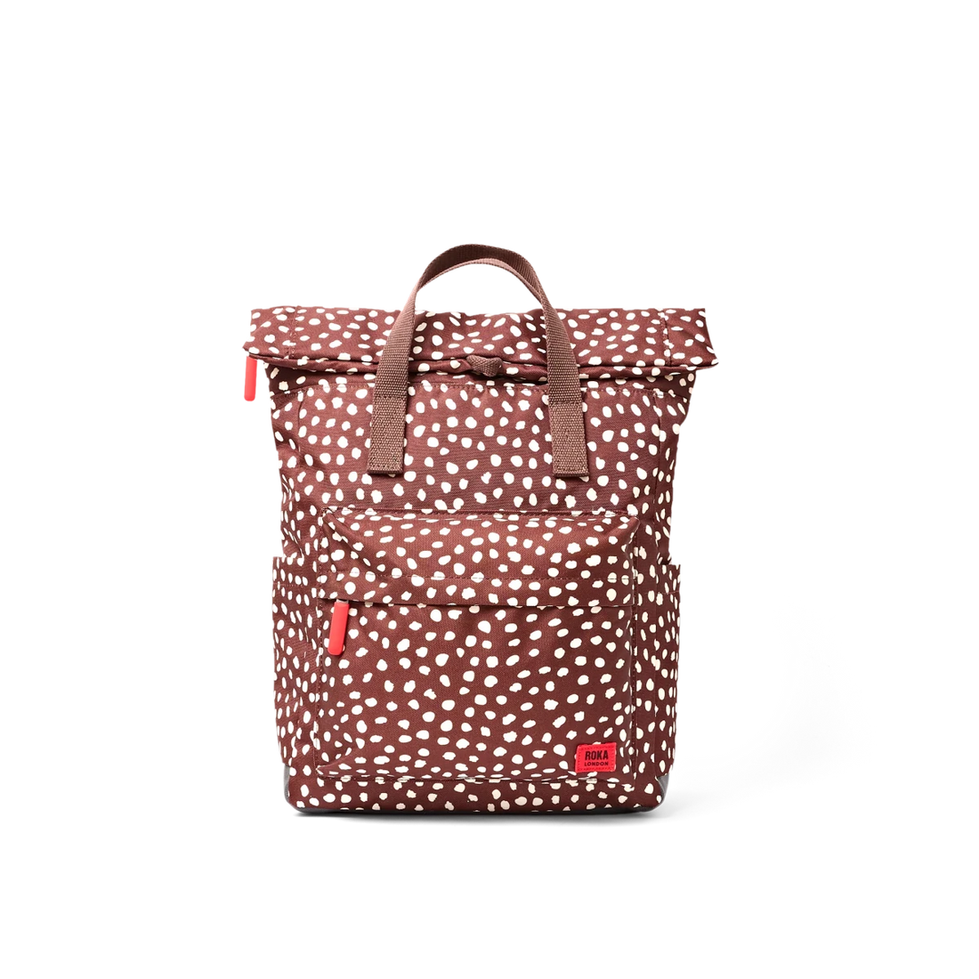 Canfield Roll Top Backpack in Brown Dot - Medium - RUTHERFORD & Co
