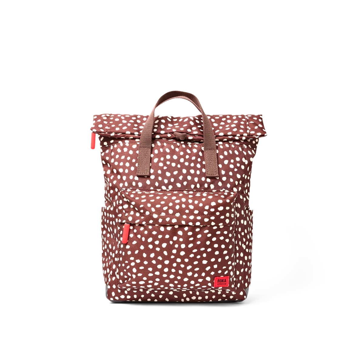 Canfield Roll Top Backpack in Brown Dot - Medium - RUTHERFORD & Co