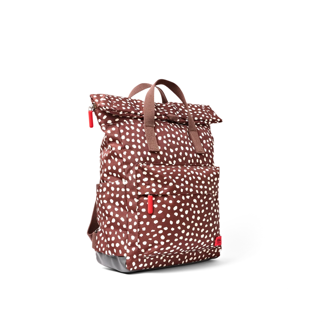 Canfield Roll Top Backpack in Brown Dot - Medium - RUTHERFORD & Co