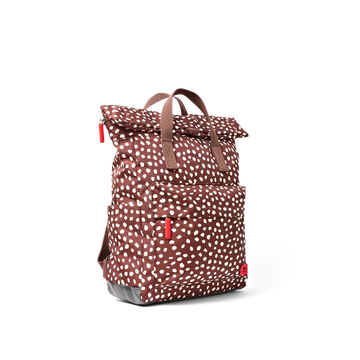 Canfield Roll Top Backpack in Brown Dot - Medium - RUTHERFORD & Co