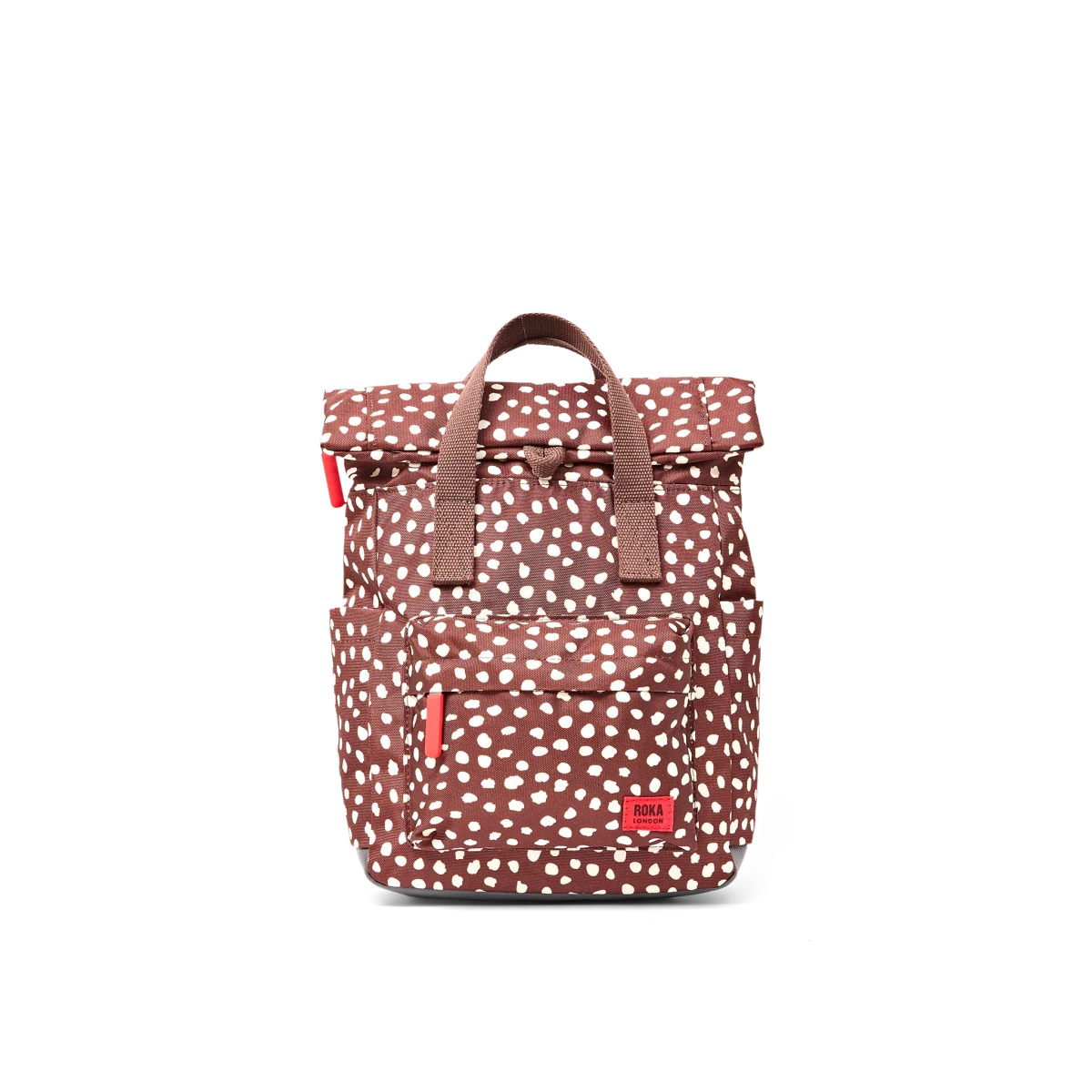 Canfield Roll Top Backpack in Brown Dot - Small - RUTHERFORD & Co