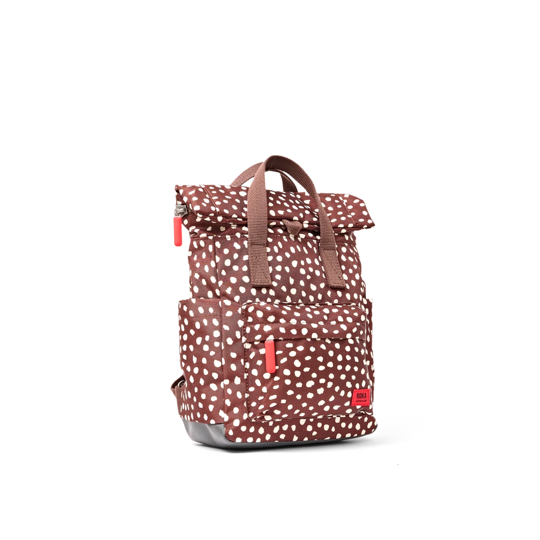 Canfield Roll Top Backpack in Brown Dot - Small - RUTHERFORD & Co