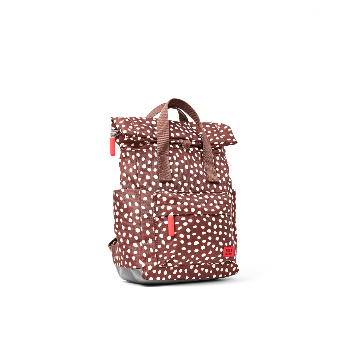 Canfield Roll Top Backpack in Brown Dot - Small - RUTHERFORD & Co