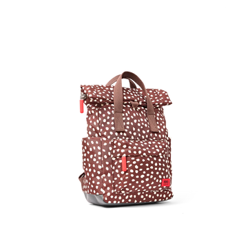 Canfield Roll Top Backpack in Brown Dot - Small - RUTHERFORD & Co