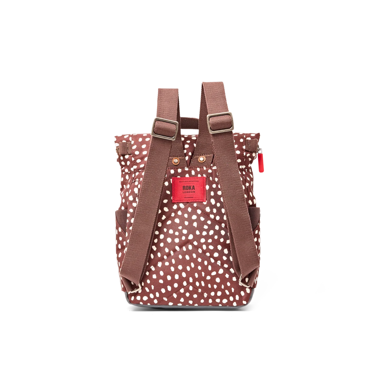 Canfield Roll Top Backpack in Brown Dot - Small - RUTHERFORD & Co