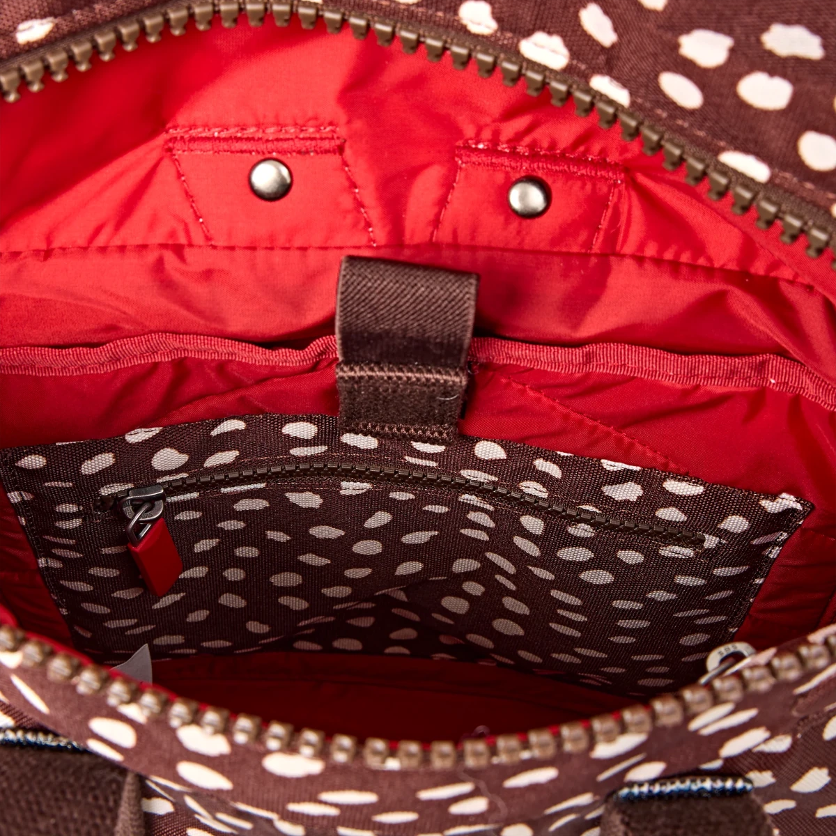 Canfield Roll Top Backpack in Brown Dot - Small - RUTHERFORD & Co