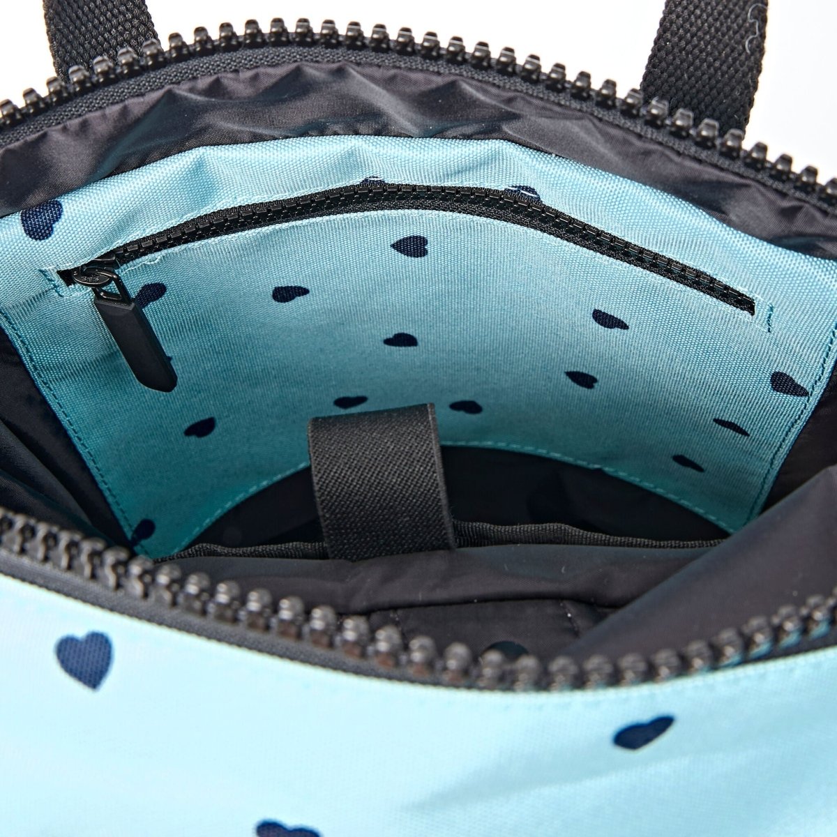 Canfield Roll Top Backpack in Heart Print - Medium - RUTHERFORD & Co