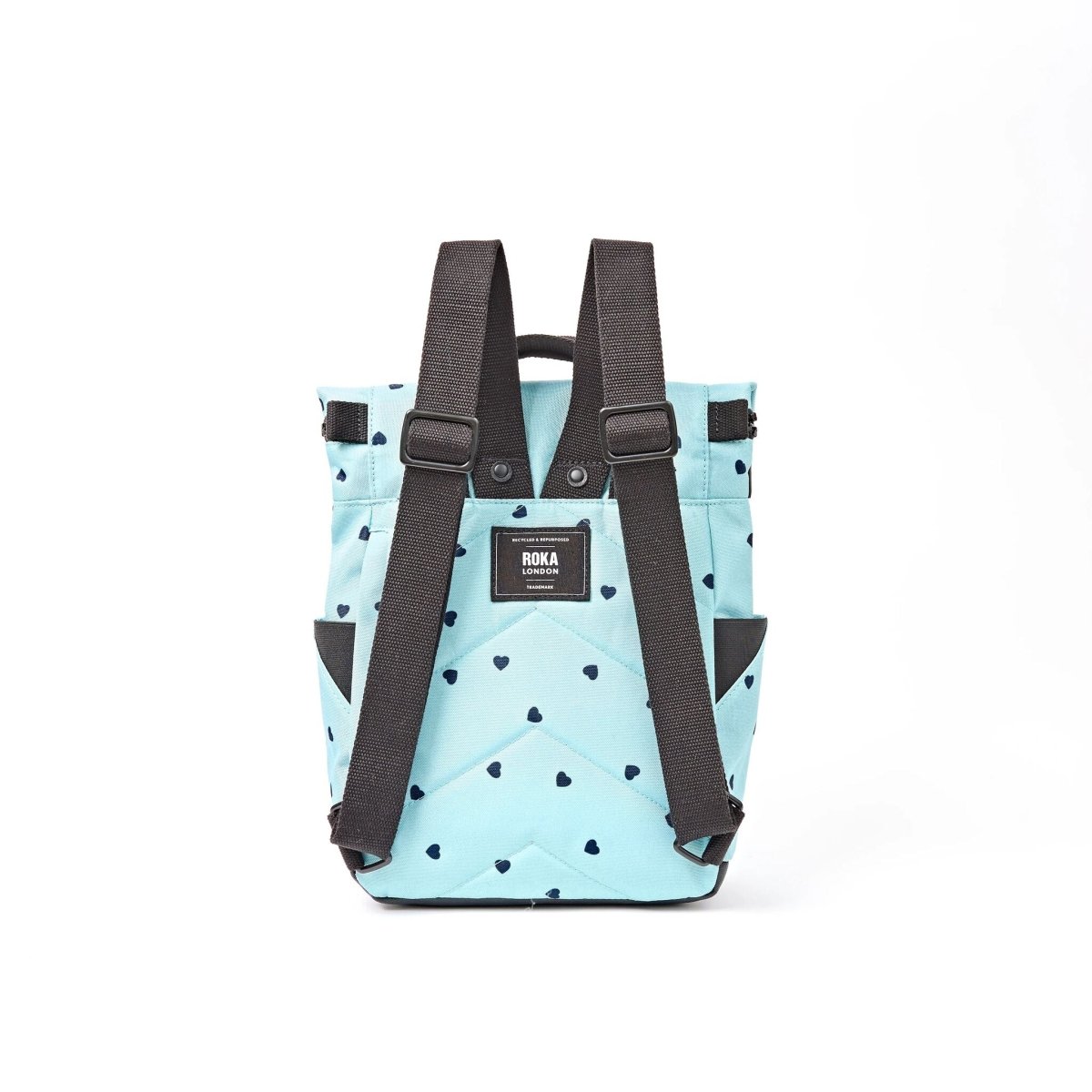 Canfield Roll Top Backpack in Heart Print - Medium - RUTHERFORD & Co