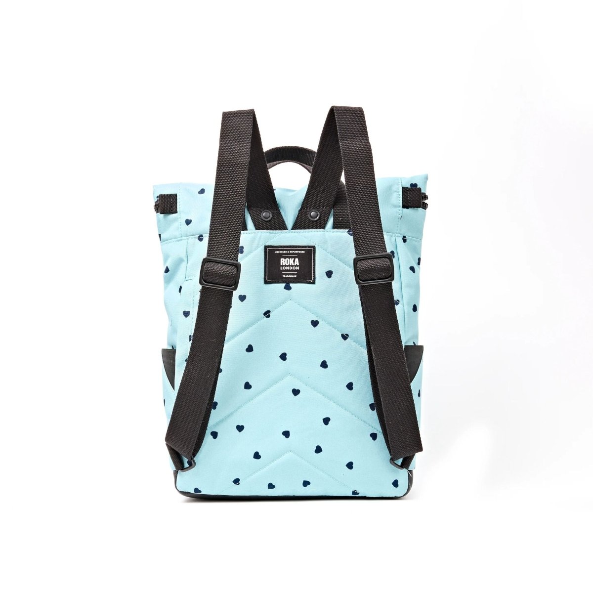 Canfield Roll Top Backpack in Heart Print - Small - RUTHERFORD & Co