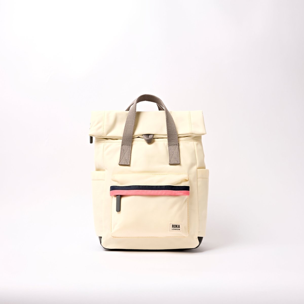 Canfield Roll Top Backpack in Wax Paper Stripe - RUTHERFORD & Co