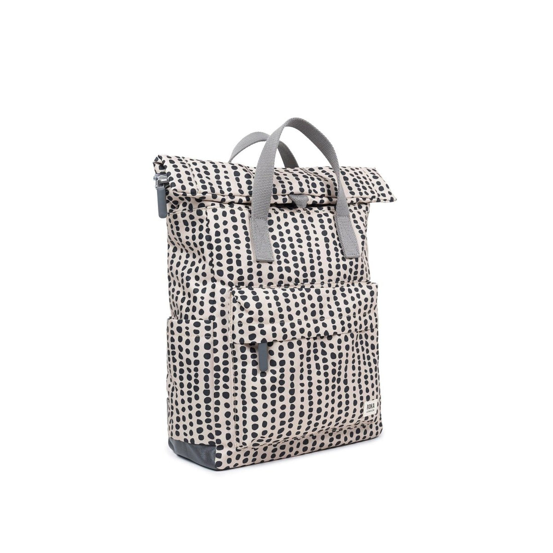 Canfield Roll Top Backpack Small Recycled Canvas - Linear Dot - RUTHERFORD & Co