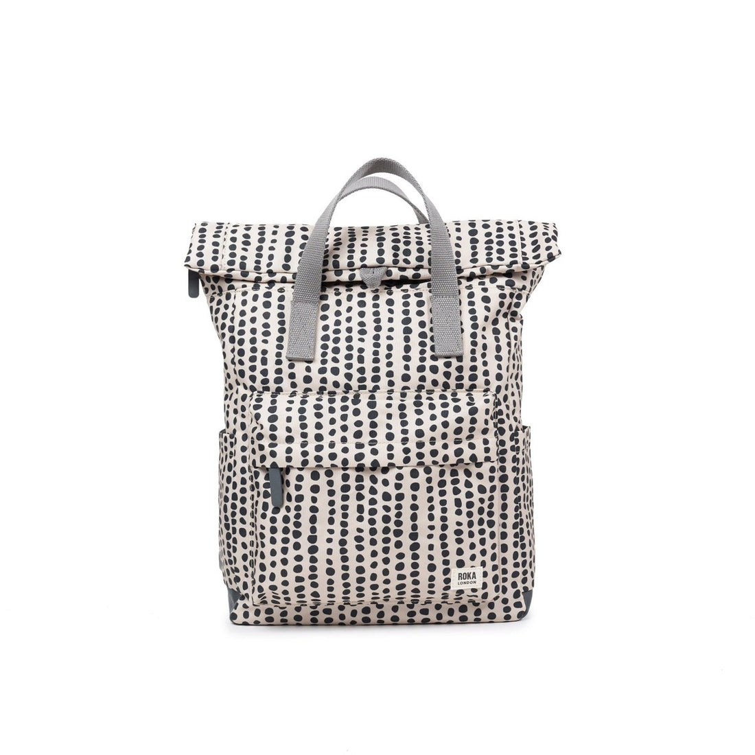Canfield Roll Top Backpack Small Recycled Canvas - Linear Dot - RUTHERFORD & Co