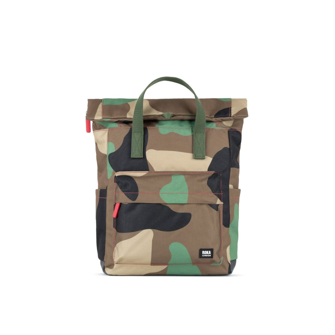 Canfield Roll Top Backpack Small Recycled Canvas - Vintage Camo - RUTHERFORD & Co