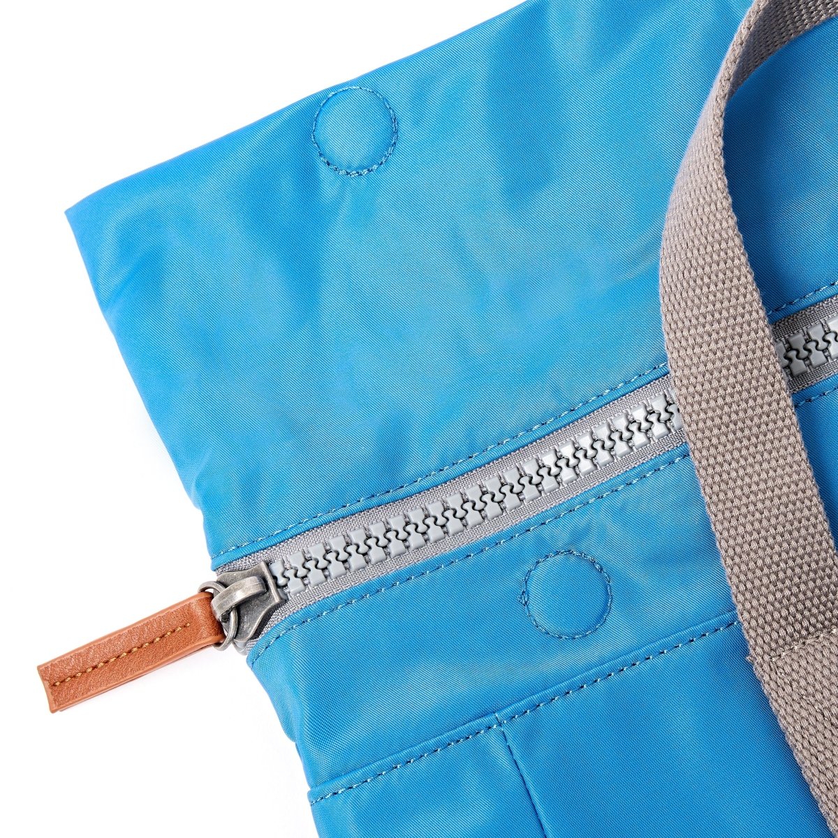 Canfield Roll Top Backpack Small Recycled Nylon - Malibu Blue - RUTHERFORD & Co