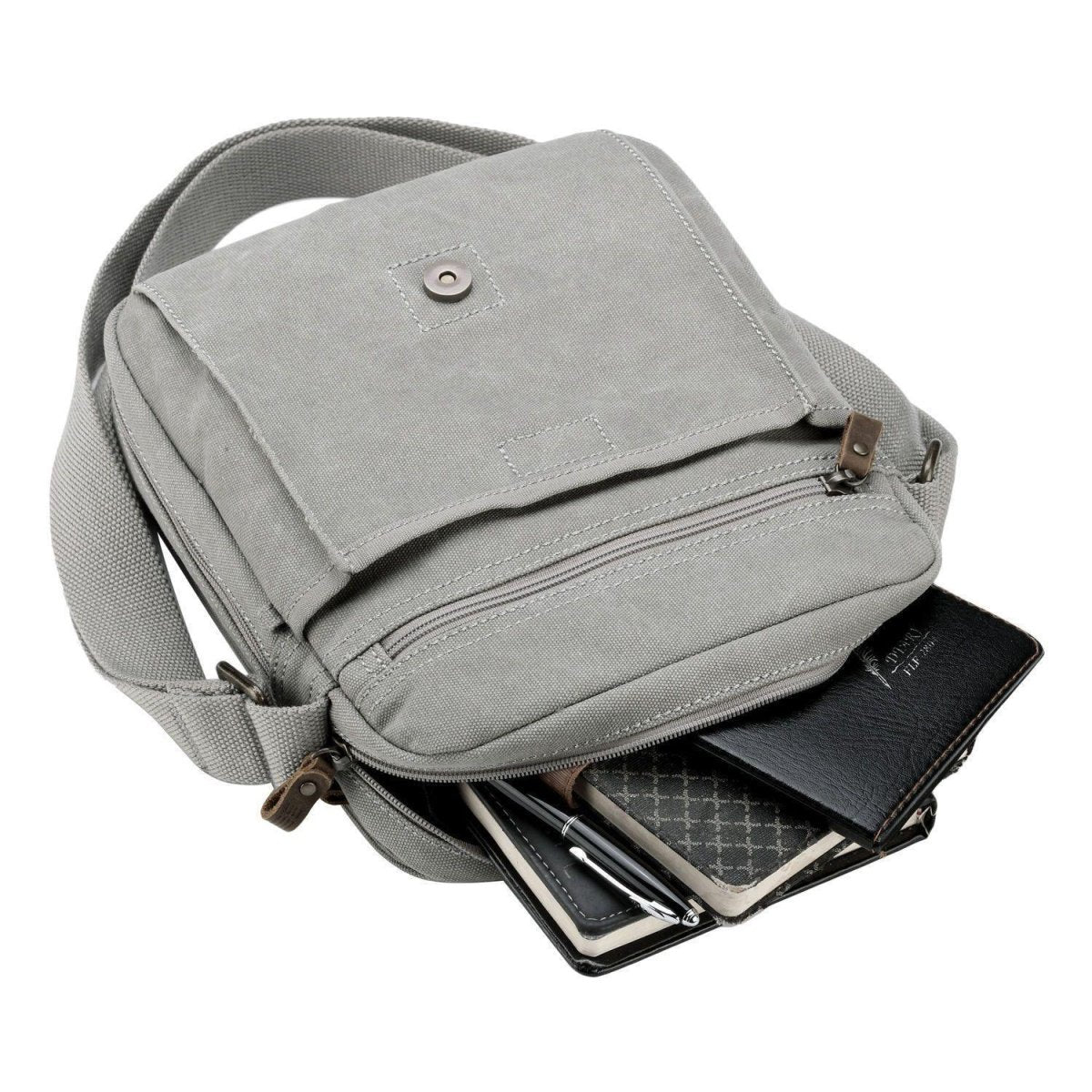 Canvas Crossbody Bag with Organiser | TRP0211 - RUTHERFORD & Co