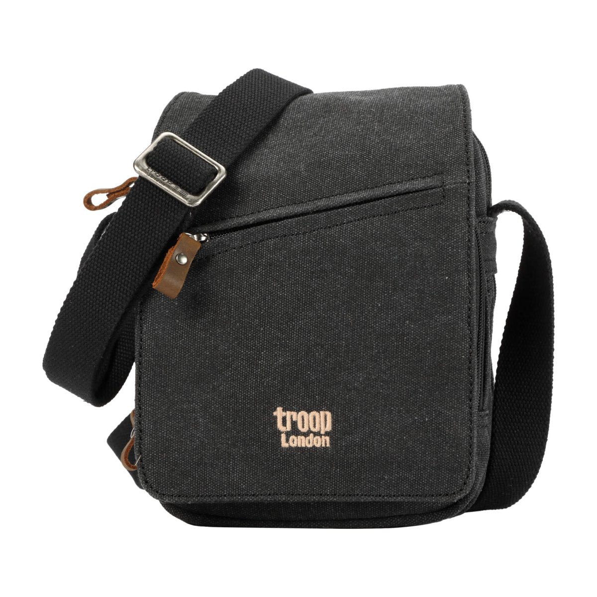 Canvas Flap Crossbody Bag | TRP0239 Black Stone Wash - RUTHERFORD & Co