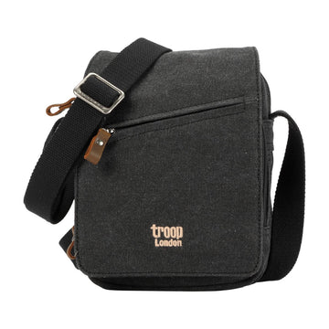 Canvas Flap Crossbody Bag | TRP0239 Black Stone Wash - RUTHERFORD & Co