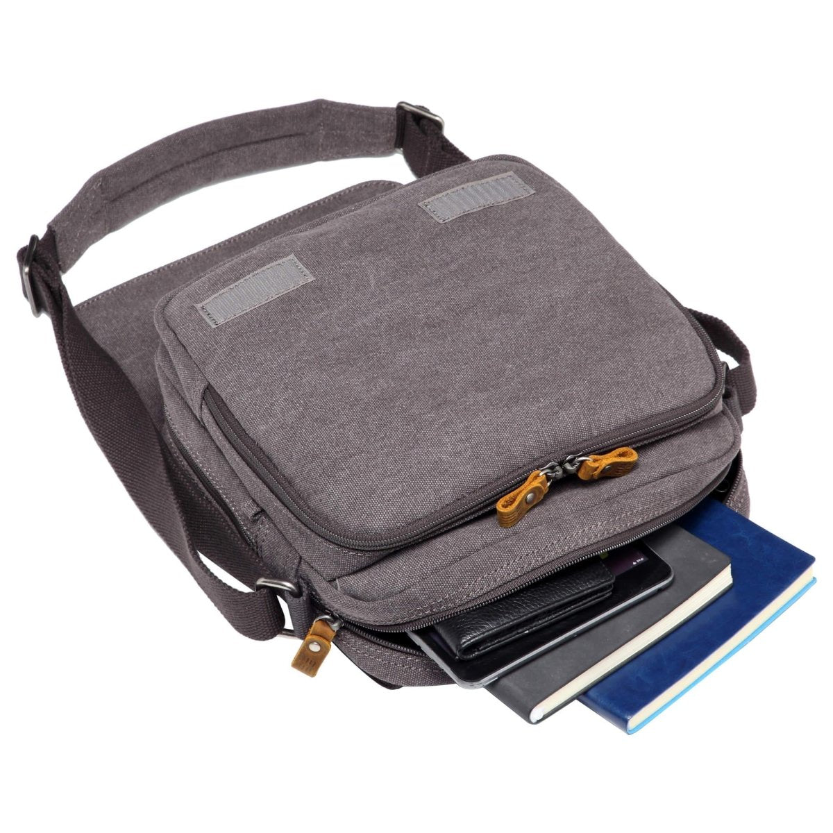 Canvas Flap Crossbody Bag with Shoulder Pad | TRP0238 - RUTHERFORD & Co