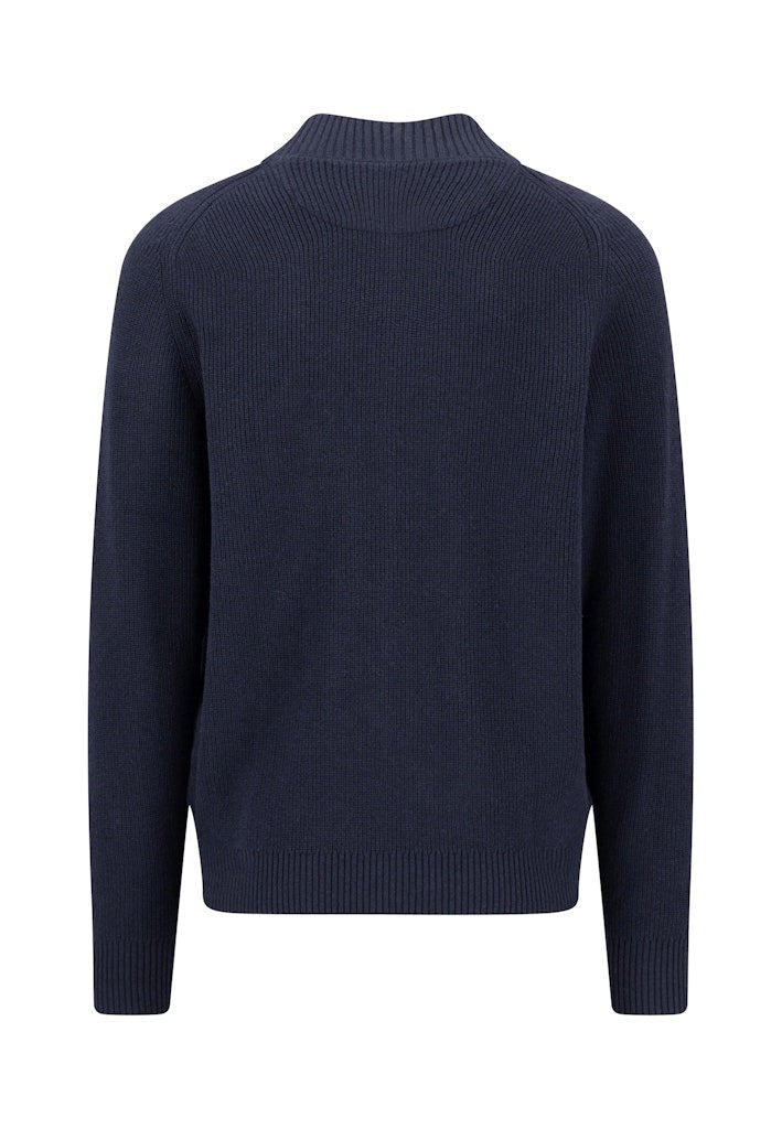 Cardigan College, Struc, Supersoft - Navy - RUTHERFORD & Co