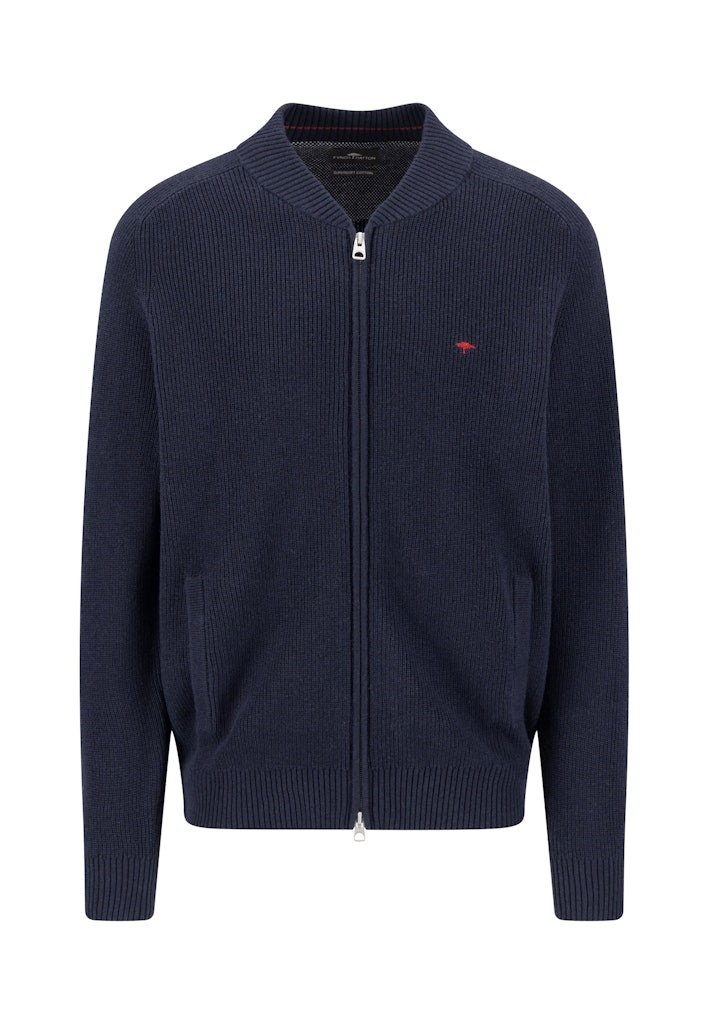 Cardigan College, Struc, Supersoft - Navy - RUTHERFORD & Co