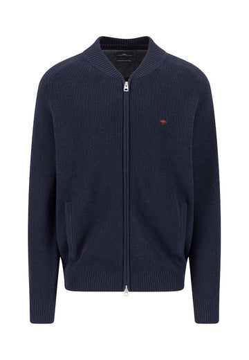 Cardigan College, Struc, Supersoft - Navy - RUTHERFORD & Co