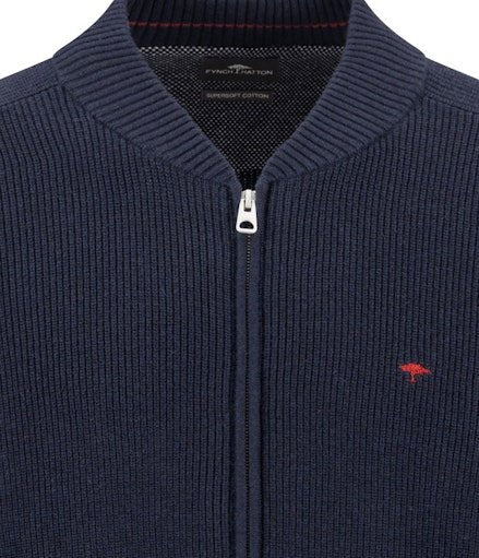 Cardigan College, Struc, Supersoft - Navy - RUTHERFORD & Co