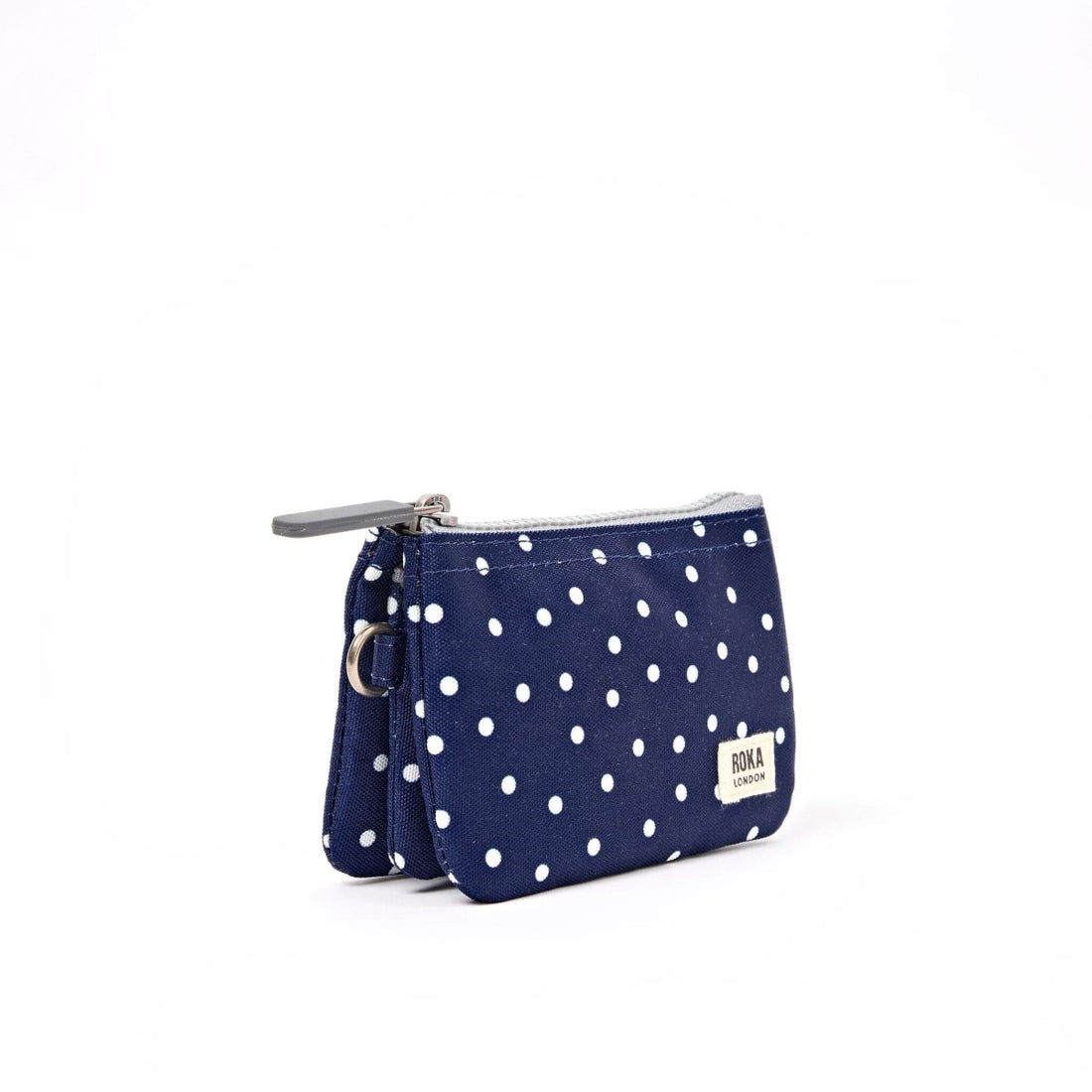 Carnaby Wallet in Navy Polka Dot - RUTHERFORD & Co