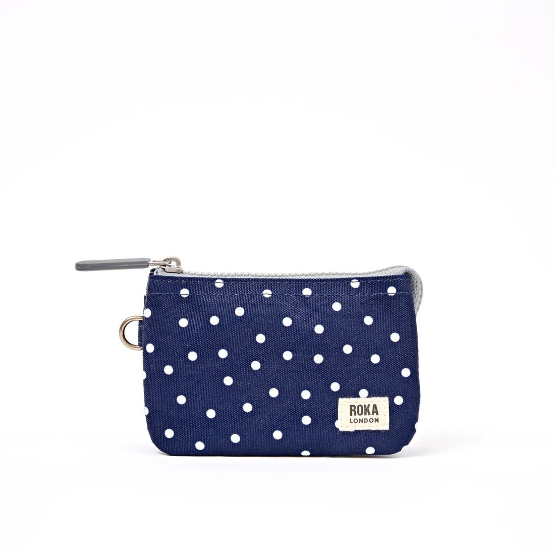 Carnaby Wallet in Navy Polka Dot - RUTHERFORD & Co