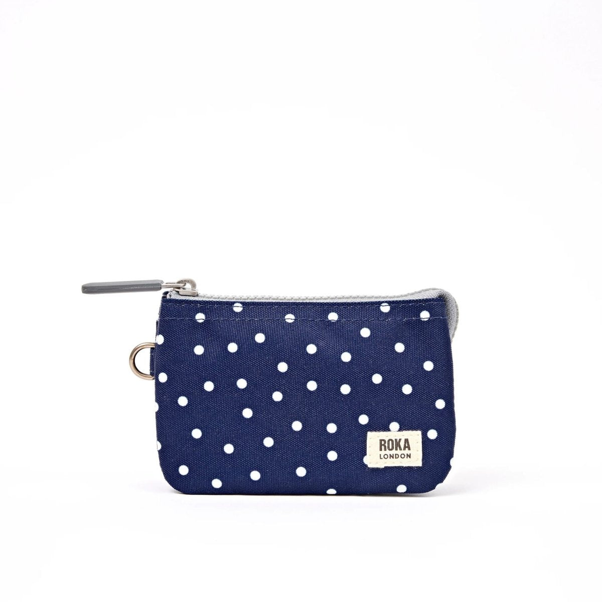 Carnaby Wallet in Navy Polka Dot - RUTHERFORD & Co