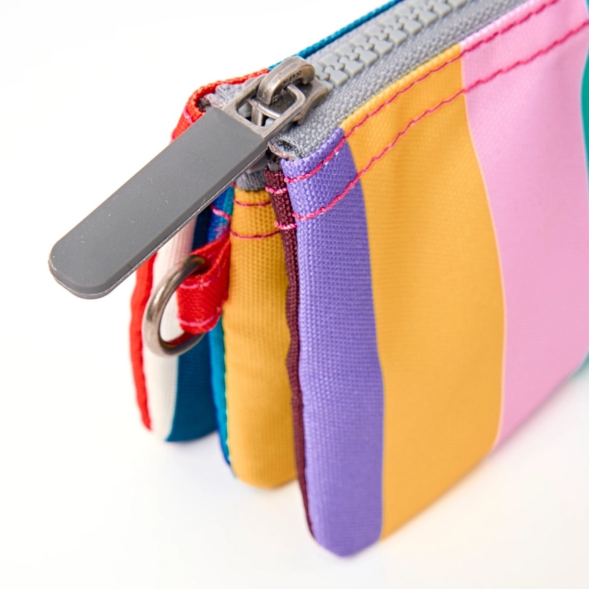 Carnaby Wallet in Wide Multi Stripe - RUTHERFORD & Co
