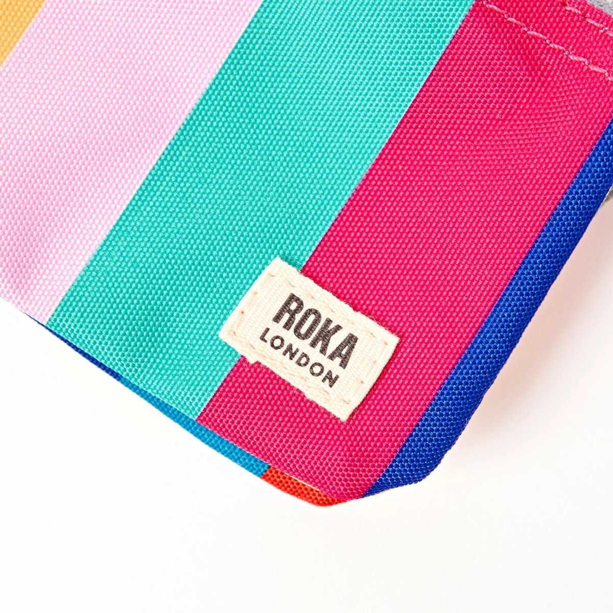 Carnaby Wallet in Wide Multi Stripe - RUTHERFORD & Co