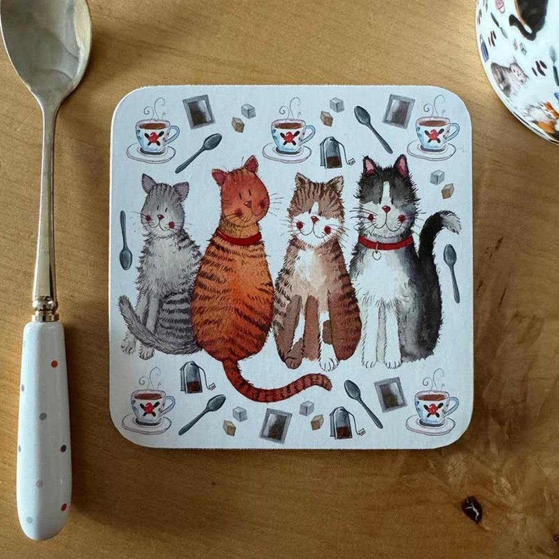Cat and Tea Coaster - RUTHERFORD & Co
