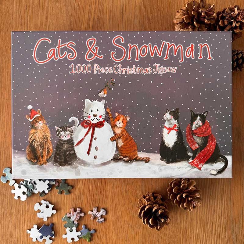 Cats and Snowman Jigsaw Puzzle - RUTHERFORD & Co
