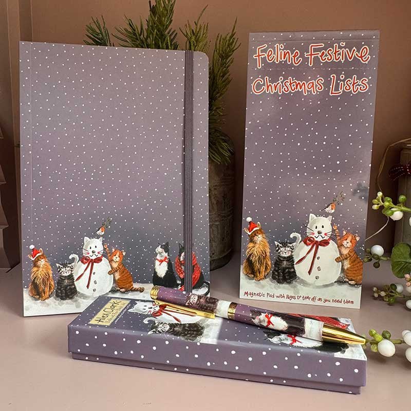 Cats and Snowman Large Notebook - RUTHERFORD & Co