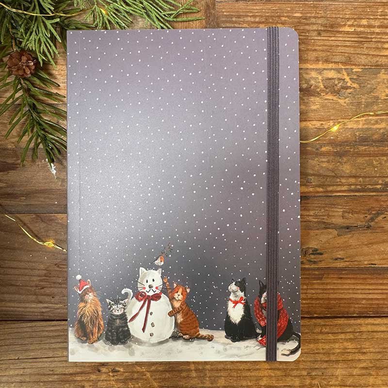 Cats and Snowman Large Notebook - RUTHERFORD & Co