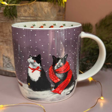 Cats and Snowman Mug - RUTHERFORD & Co